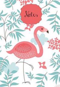 Notes: Flamingo Notebook or Journal with Vintage Summer Tropical Floral Pattern: 100+ Lined Pages Perfect Travel Journal or V
