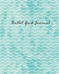 Bullet Grid Journal: Peaceful Pastel Turquoise 150 Dot Grid Pages (Size 8x10 Inches) with Bullet Journal Sample Ideas