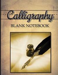 Calligraphy Blank Notebook: Hand Lettering Book 8.5x11 50 Pages Calligraphy Lined Paper Glossy Cover Finish