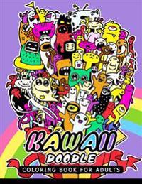 Kawaii Doodle Coloring Book for Adults: Monster Design Relaxing Coloring Pages for Grownups