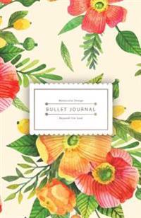 Bullet Journal Beyond the Soul: Vintage Watercolor Flower Journal - 130 Dot Grid Pages - High Inspiring Creative Design Idea