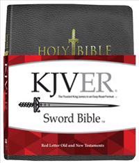 Kjver Sword Study Bible Giant Print Black Genuine Leather: King James Easy Read
