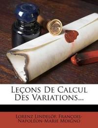 Leçons De Calcul Des Variations...