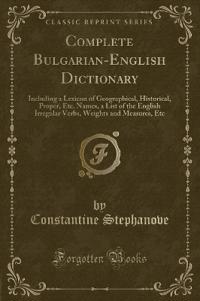 Complete Bulgarian-English Dictionary