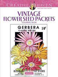 Vintage Flower Seed Packets Coloring Book
