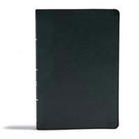 CSB Super Giant Print Reference Bible, Black Genuine Leather, Indexed
