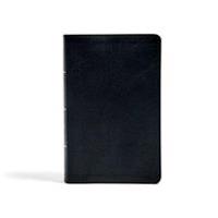CSB Single-Column Personal Size Bible, Black Leathertouch