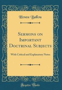 Sermons on Important Doctrinal Subjects