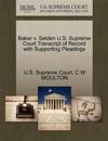 Baker V. Selden U.S. Supreme Court Transcript of Record with Supporting Pleadings