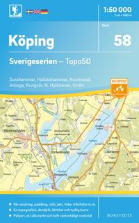 58 Köping Sverigeserien Topo50 : Skala 1:50 000