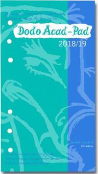 Dodo Acad-Pad 2018-2019 Filofax-compatible Personal Organiser Diary Refill Mid Year / Academic Year, Week to View
