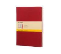 Moleskine Squared Cahier Xl - Red Cover (3 Set)