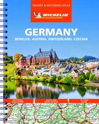 Michelin Germany, Benelux, Austria, Switzerland, Czechia Tourist & Motoring Atlas (Bi-Lingual): Road Atlas