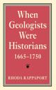 When Geologists Were Historians, 1665-1750