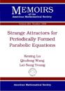 Strange Attractors for Periodically Forced Parabolic Equations
