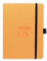Dingbats* Earth A5+ Tangerine Serengeti Notebook - Dotted