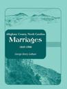 Alleghany County, North Carolina, Marriages, 1849-1900