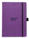 Dingbats* Wildlife A5+ Dotted - Purple Hippo Notebook