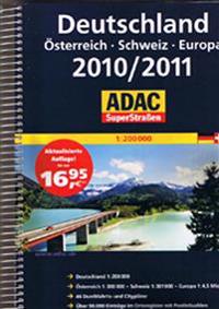 ADAC SuperStraßen Deutschland / Schweiz / Österreich / Europa 2010/2011.  1:200 000