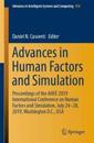Advances in Human Factors and Simulation