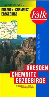 Falk Regionalkarten Deutschland Blad 10: Dresden, Chemnitz, Erzgebirge