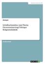 Schulbuchanalyse zum Thema Elementarisierung/Tübinger Religionsdidaktik