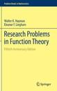 Research Problems in Function Theory