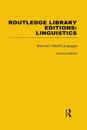 Routledge Library Editions: Linguistics Mini-set F: World Languages