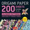 Origami Paper 200 sheets Flower Patterns 6" (15 cm)