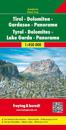 Tyrol - Dolomites - Lake Garda - Panorama Road Map 1:450 000
