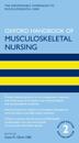 Oxford Handbook of Musculoskeletal Nursing