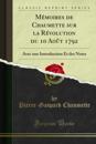 Mémoires de Chaumette sur la Révolution du 10 Août 1792