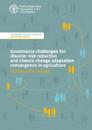 Governance challenges for disaster risk reduction and climate change adaptation convergence in agriculture - guidance for analysis