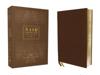 NASB, Thinline Bible, Genuine Leather, Buffalo, Brown, Red Letter, 1995 Text, Comfort Print