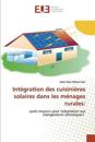 Intégration des cuisinières solaires dans les ménages rurales