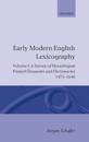Early Modern English Lexicography: Volume I