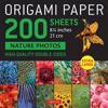 Origami Paper 200 sheets Nature Photos 8 1/4" (21 cm)