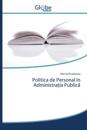 Politica de Personal în Administratia Publica