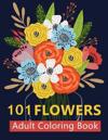 101 Flowers Adult Coloring Books