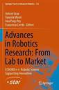 Advances in Robotics Research: from Lab to Market