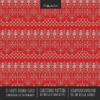 Christmas Pattern Scrapbook Paper Pad 8x8 Decorative Scrapbooking Kit for Cardmaking Gifts, DIY Crafts, Printmaking, Papercrafts, Red Knit Ugly Sweater Style