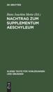 Nachtrag zum Supplementum Aeschyleum