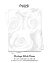 Vintage White Roses Stationery Paper