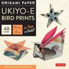 Origami Paper 8 1/4 in 21 Cm Ukiyo-e Bird Print 48 Sheets