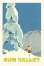 Vintage Journal Skiing in Sun Valley, Idaho Travel Poster