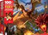 100-Piece Children's Fiery Jigsaw: Dragon Fire