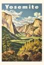 Vintage Journal Yosemite National Park Travel Poster