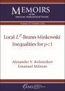 Local Lp-brunn-minkowski Inequalities for P<1