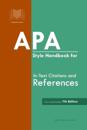 APA Style Handbook for In-Text Citations and References