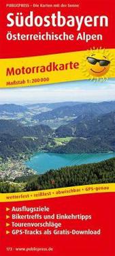 Motorradkarte Südostbayern - Österreichische Alpen 1 : 200 000